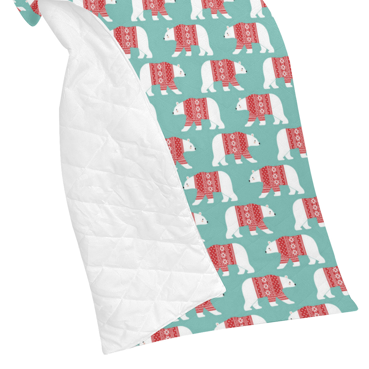 Polar Bear Pattern Print Design A04 Premium Quilt