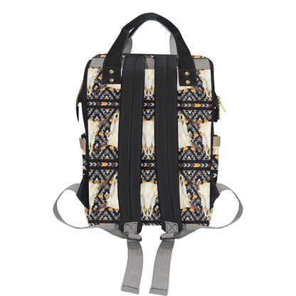 Buffalo Head Pattern Print Design 03 Diaper Bag Backpack