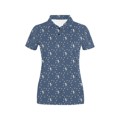 Scottish Terriers Print Design LKS307 Women's Polo Shirt
