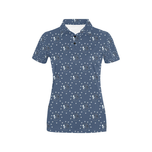 Scottish Terriers Print Design LKS307 Women's Polo Shirt