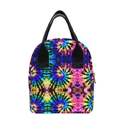 Tie Dye Rainbow Design Print Insulated Lunch Bag