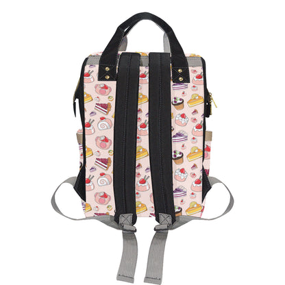 Cake Pattern Print Design 01 Diaper Bag Backpack