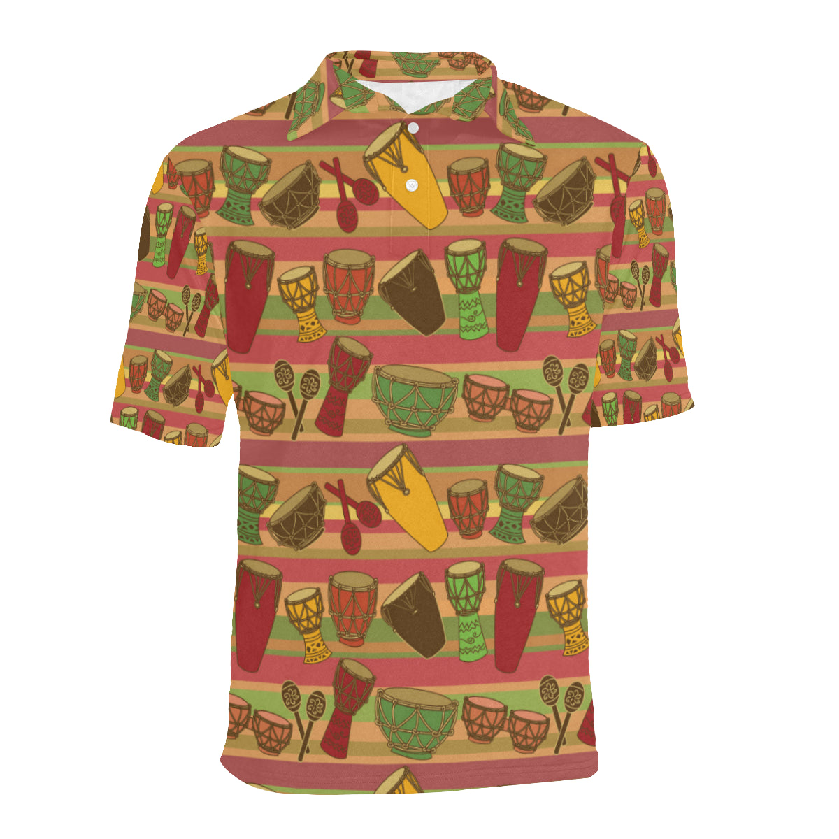 Percussion Pattern Print Design 01 Men Polo Shirt