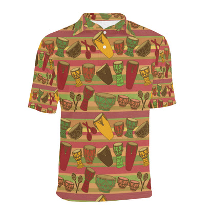 Percussion Pattern Print Design 01 Men Polo Shirt