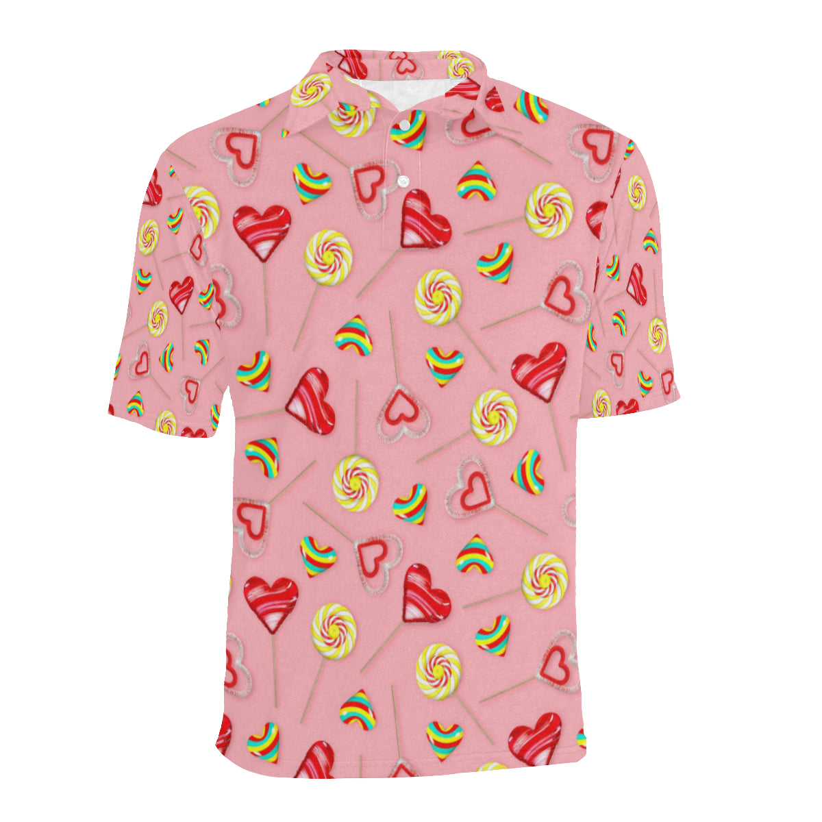 Lollipop Pattern Print Design LL05 Men Polo Shirt