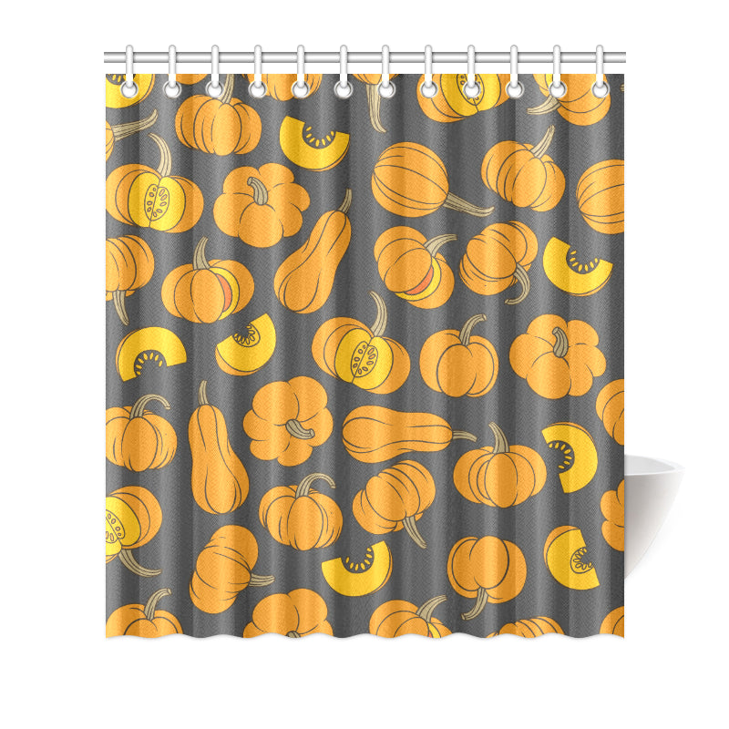 Pumpkin Pattern Print Design A03 Shower Curtain
