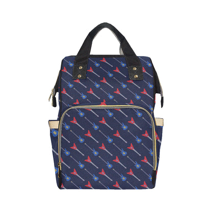 Electric Guitar Pattern Print Design 01 Diaper Bag Backpack