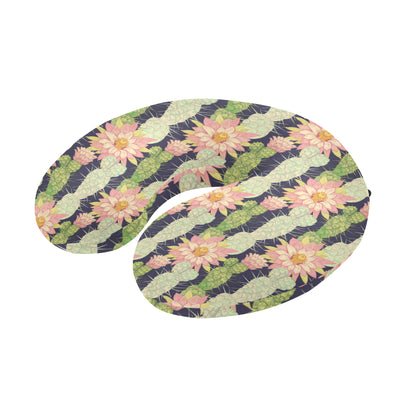 Cactus Pattern Print Design 01 U-Shaped Travel Neck Pillow