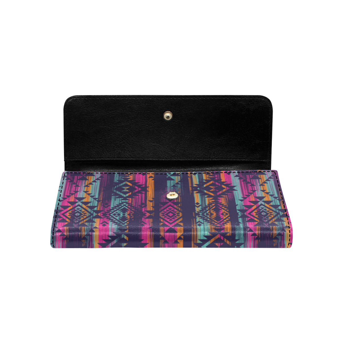 Line Tribal Aztec Women's Trifold Wallet