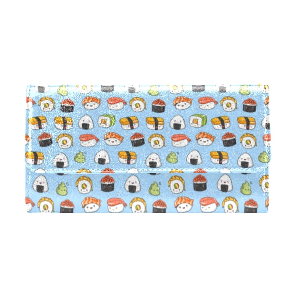 Sushi Cartoon Design Women's Trifold Wallet