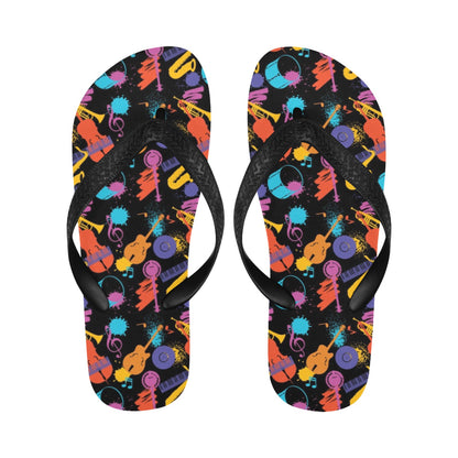 Saxophone Print Design LKS406 Flip Flops