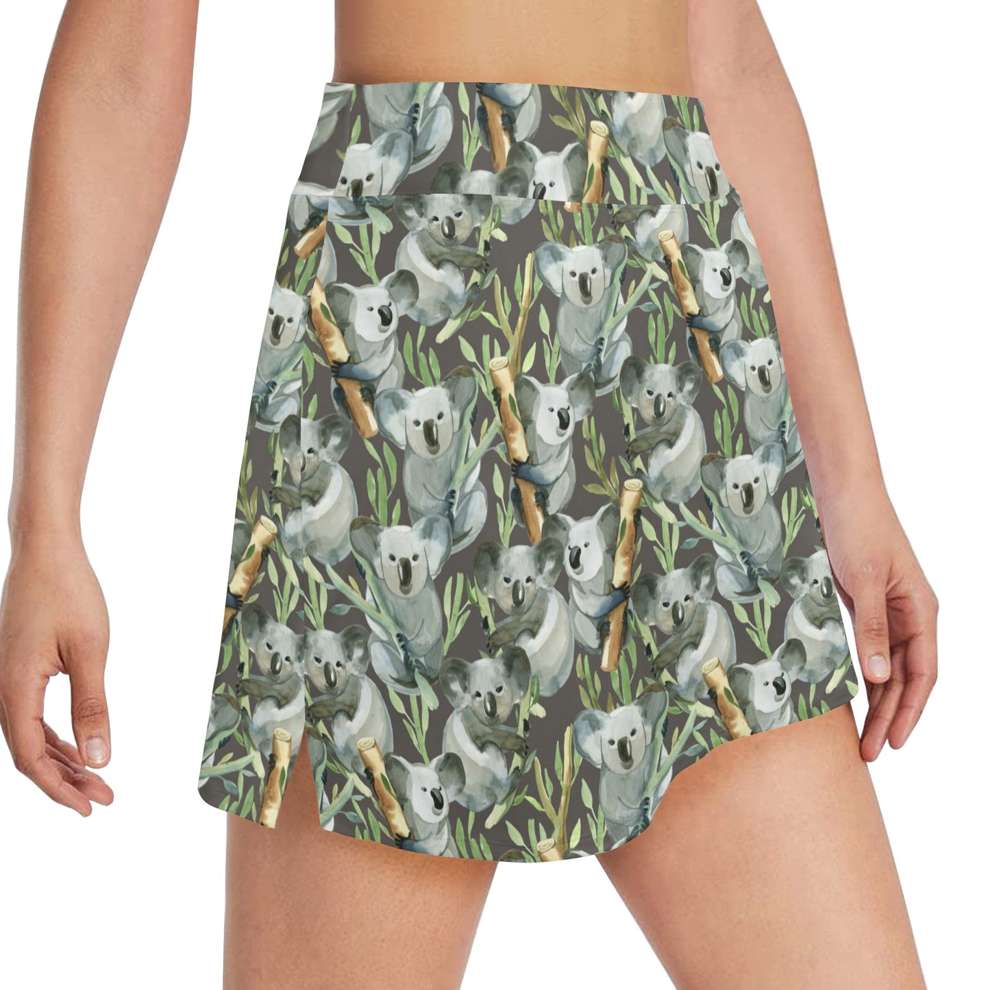 Koala Pattern Design Print 17" Golf & Pickleball Skort with Pockets