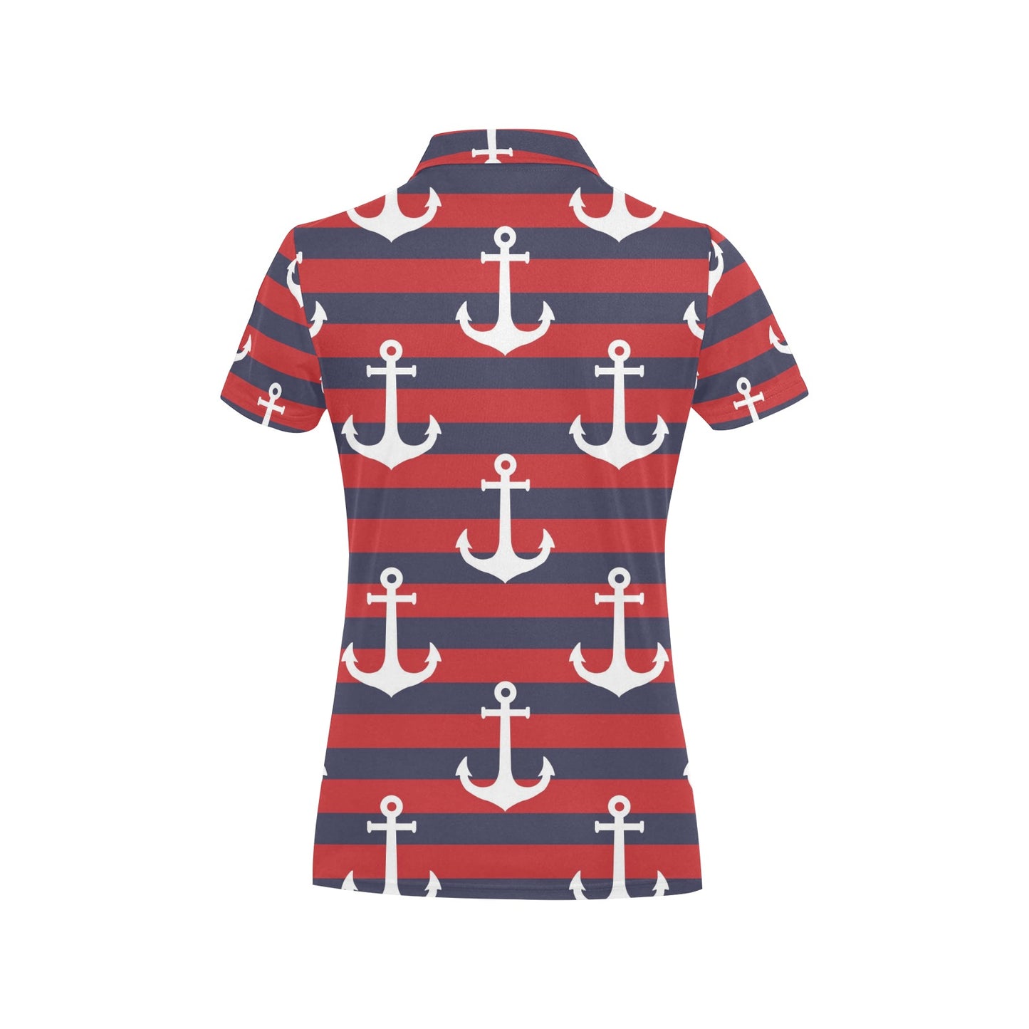 Nautical Pattern Print Design A05 Women's Polo Shirt