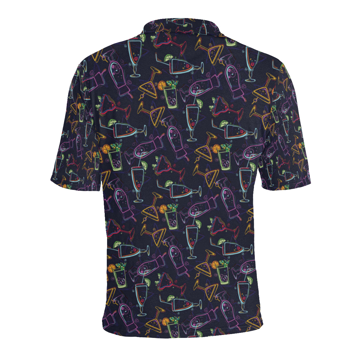 Cocktail Pattern Print Design 04 Men Polo Shirt