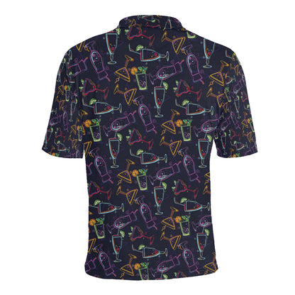 Cocktail Pattern Print Design 04 Men Polo Shirt