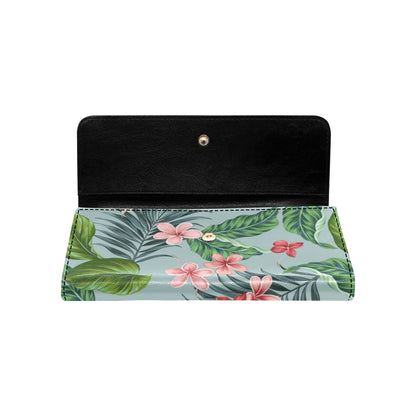 Plumeria Pattern Print Design PM027 Women's Trifold Wallet