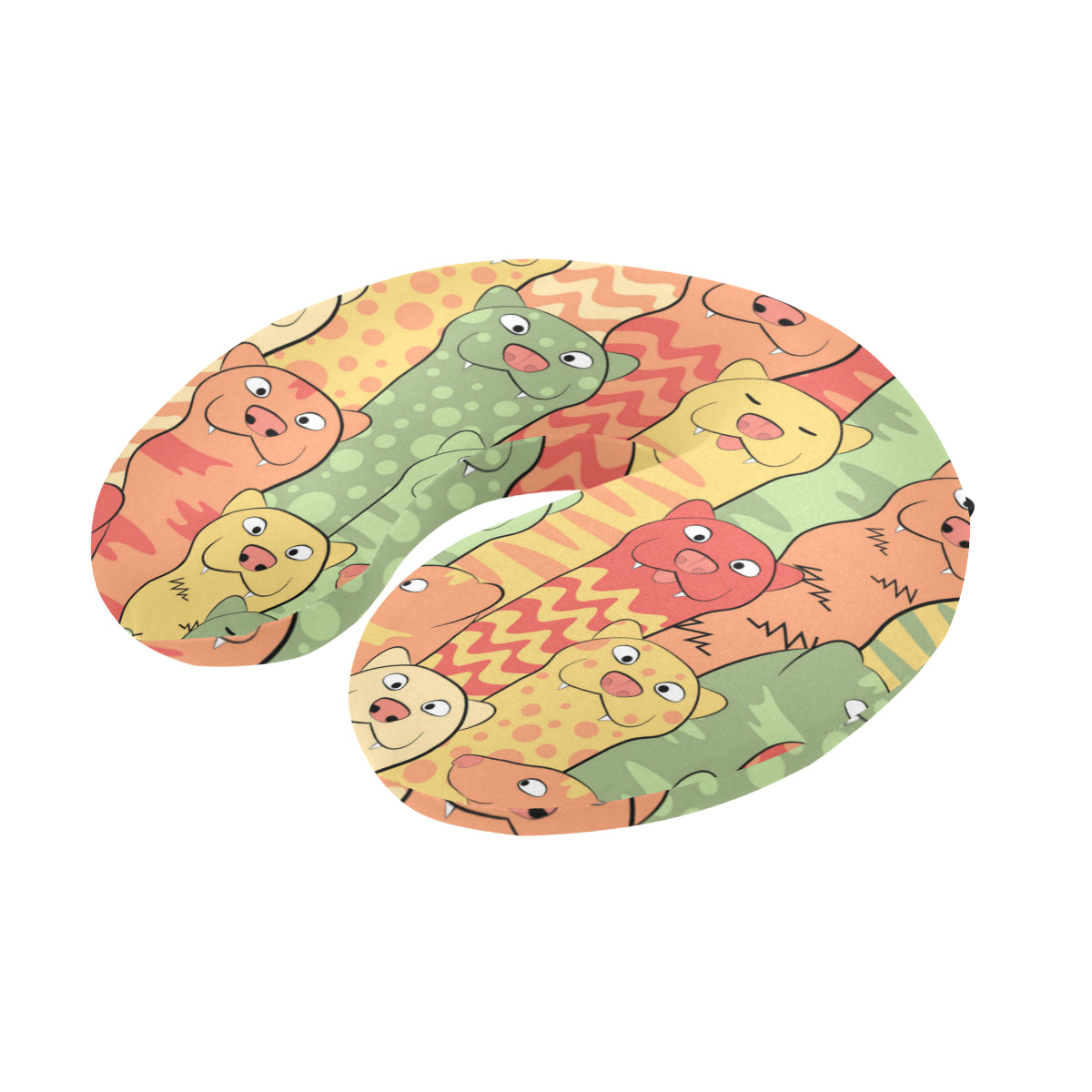 Ferret Pattern Print Design 01 U-Shaped Travel Neck Pillow