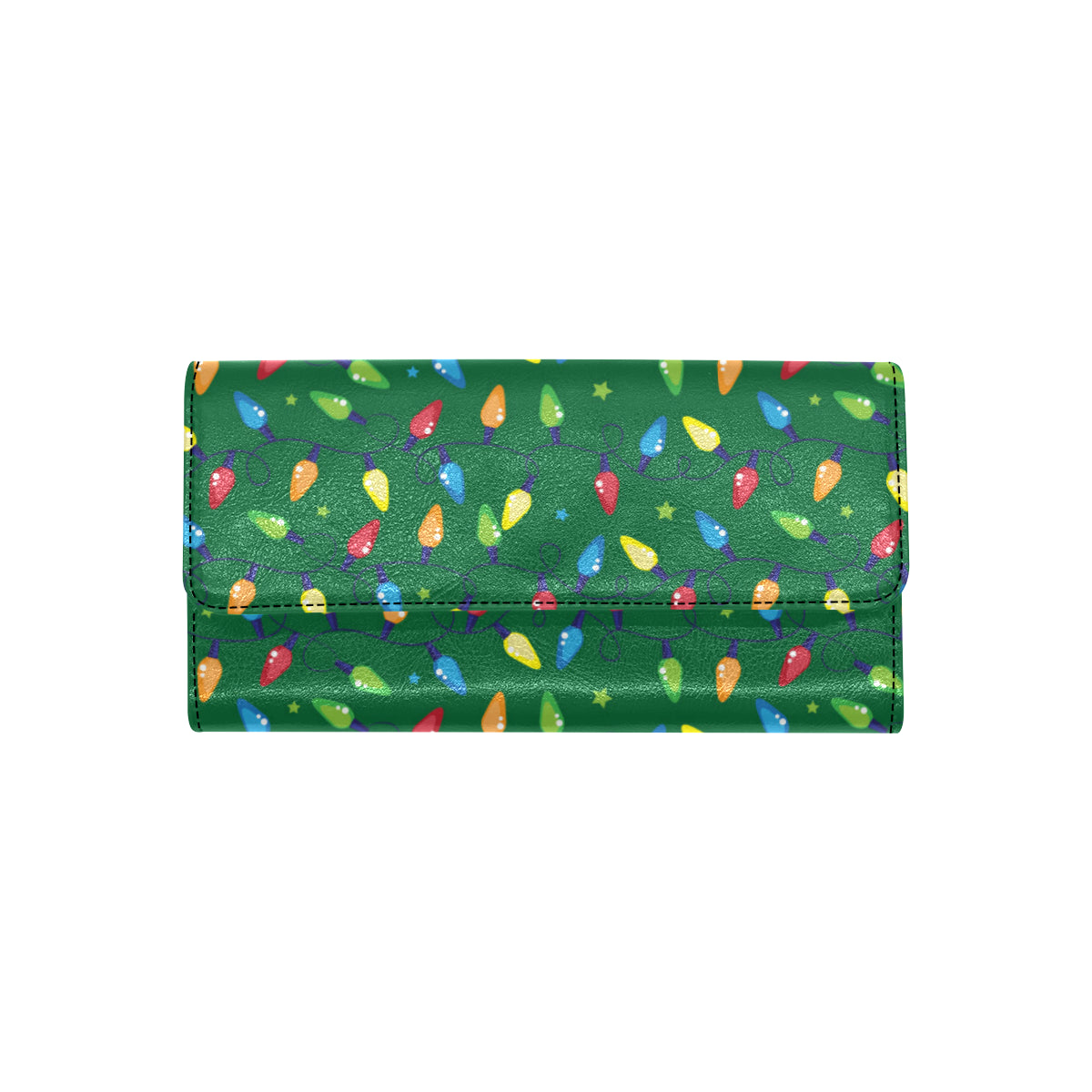 Christmas Light Pattern Print Design 02 Women's Trifold Wallet