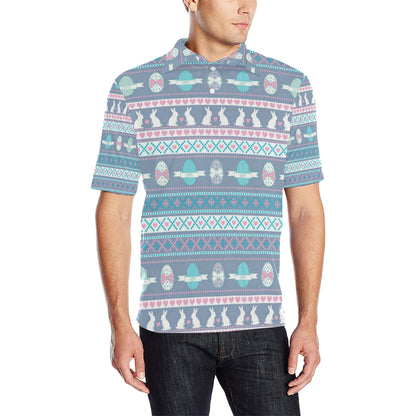 Easter Eggs Pattern Print Design RB013 Men Polo Shirt
