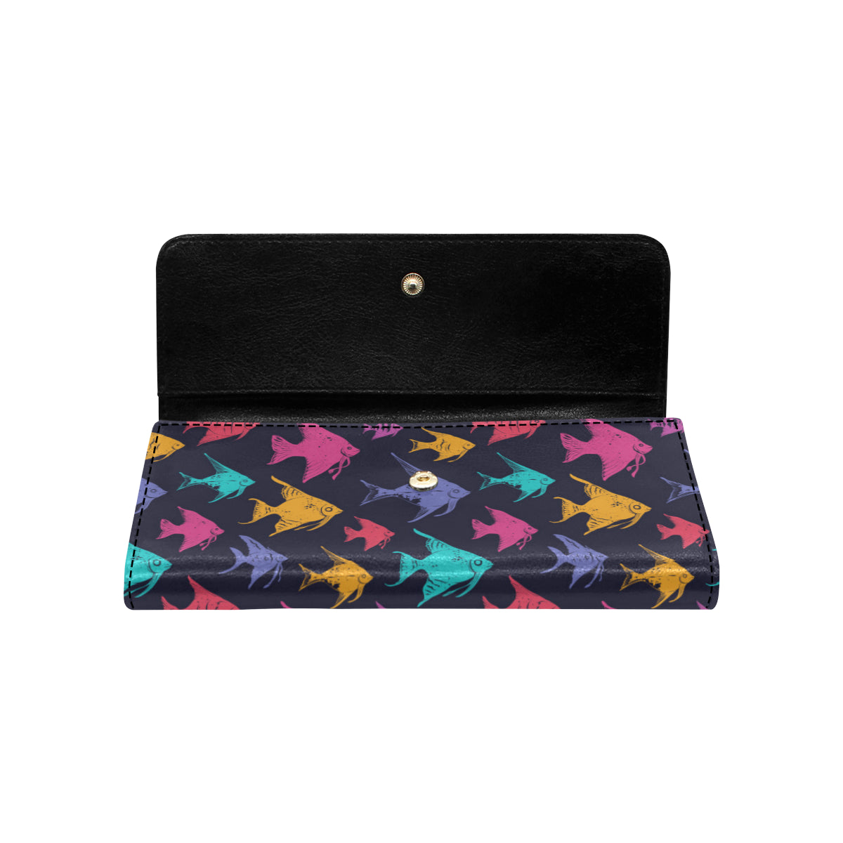 Angelfish Colorful Pattern Print Design 03 Women's Trifold Wallet