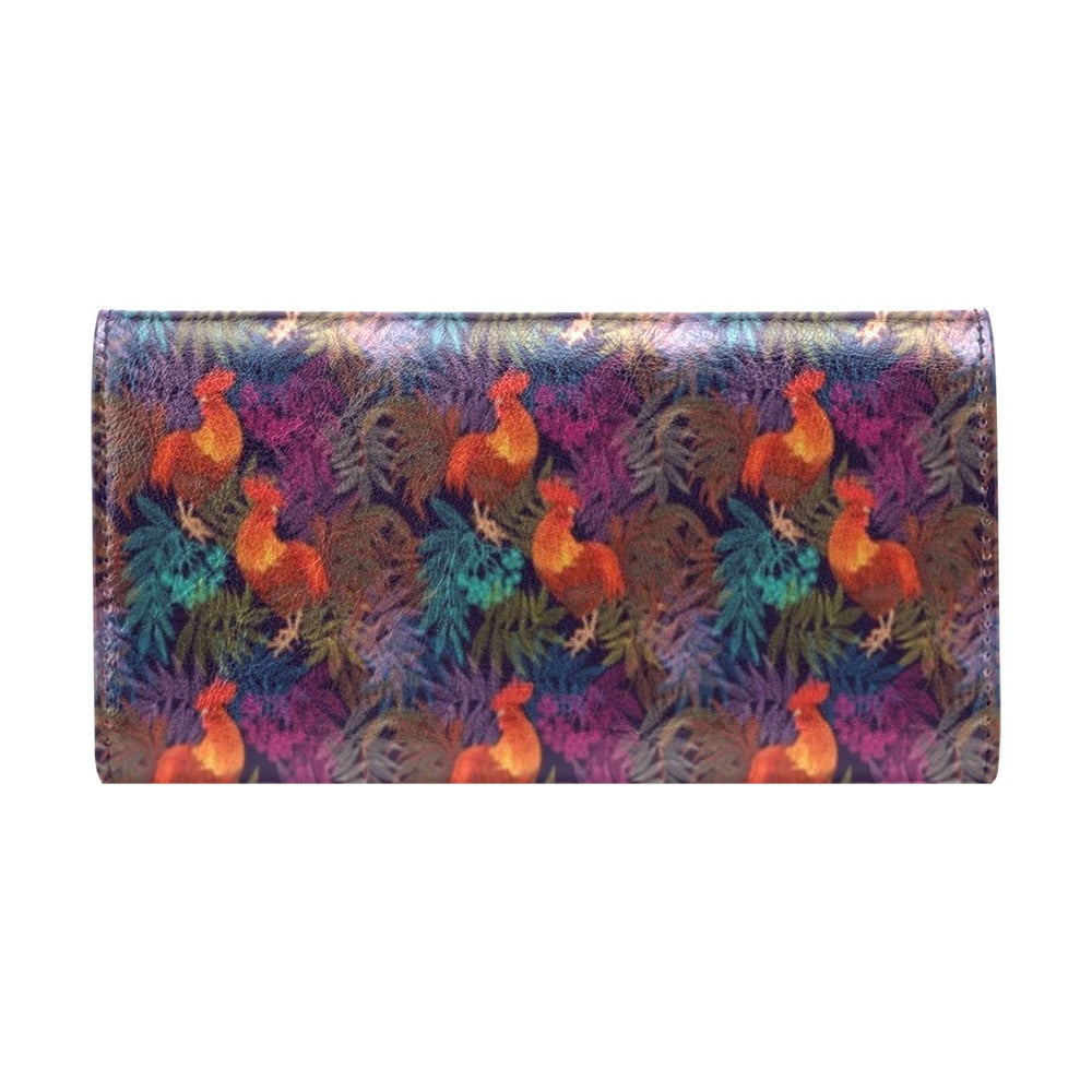 Rooster Print Style Women's Trifold Wallet