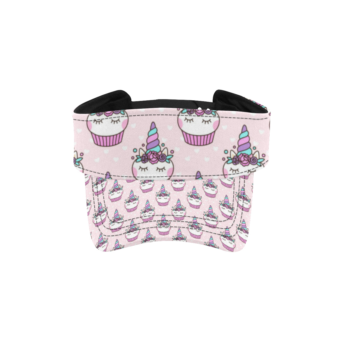 Cupcakes Unicorn Print Pattern Unisex Sun Visor