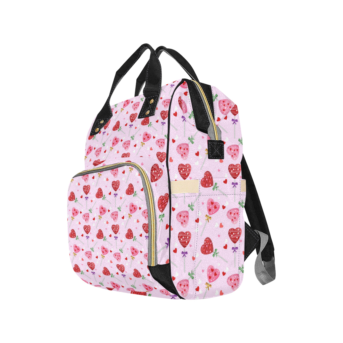 Lollipop Pattern Print Design LL07 Diaper Bag Backpack