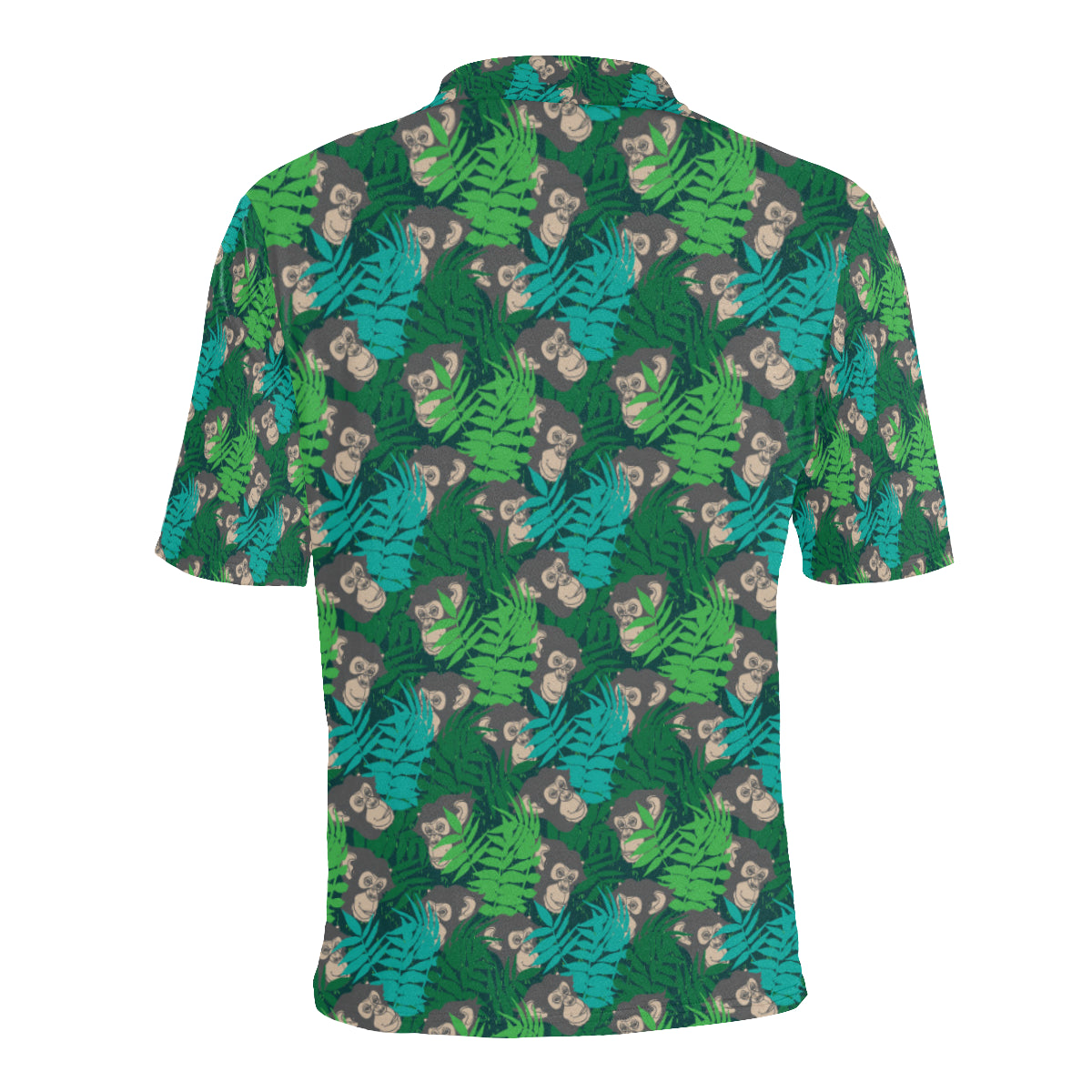Chimpanzee Pattern Print Design 01 Men Polo Shirt