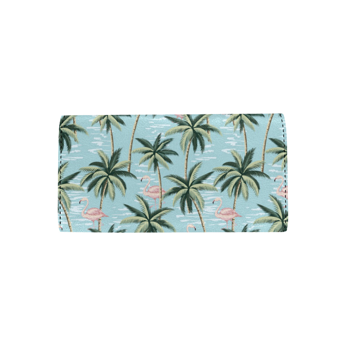 Palm Tree Pattern Print Design PT05 Women's Trifold Wallet