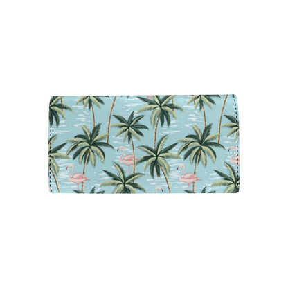 Palm Tree Pattern Print Design PT05 Women's Trifold Wallet