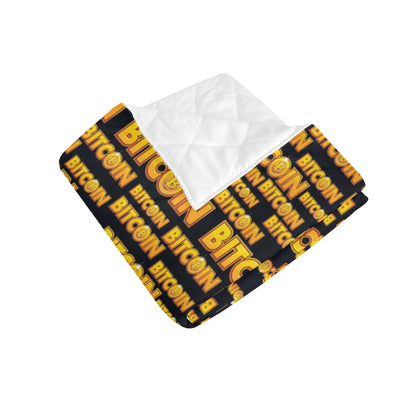 Bitcoin Pattern Print Design DO03 Premium Quilt