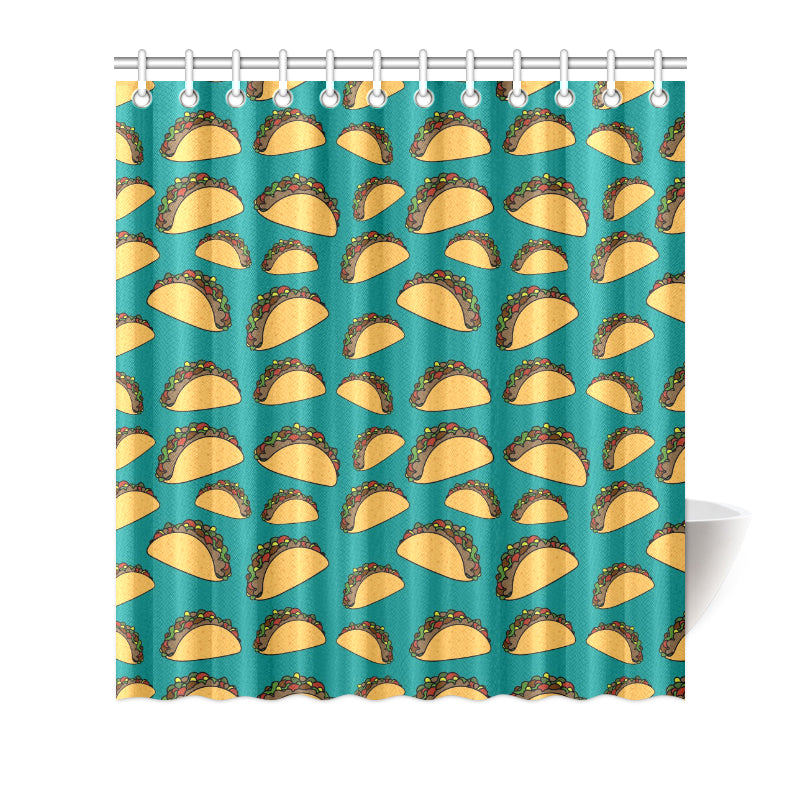 Taco Pattern Print Design TC07 Shower Curtain