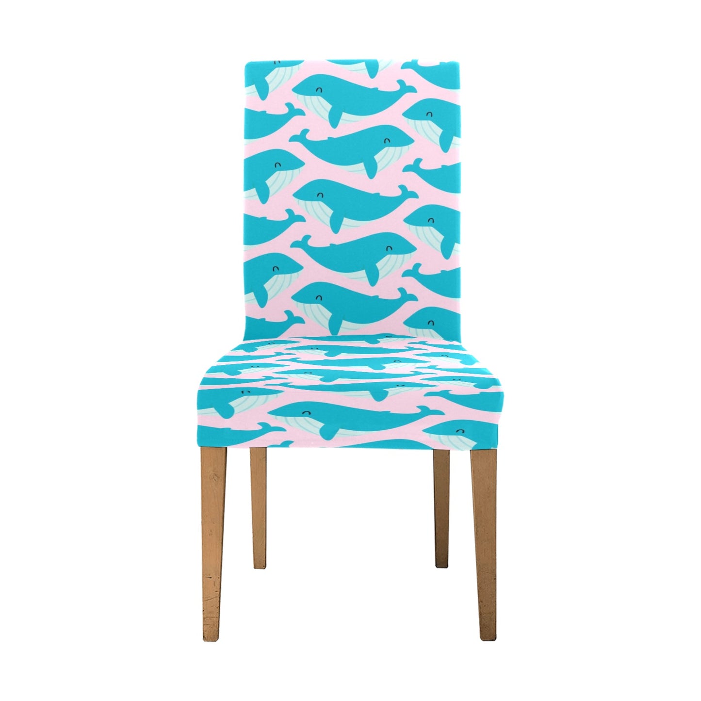 Whale Print Design LKS302 Dining Chair Slipcover