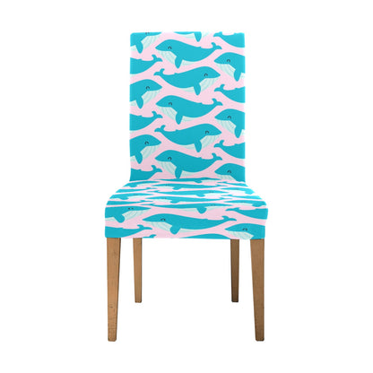 Whale Print Design LKS302 Dining Chair Slipcover