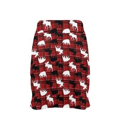Moose Print Design LKS401 17" Golf & Pickleball Skort with Pockets