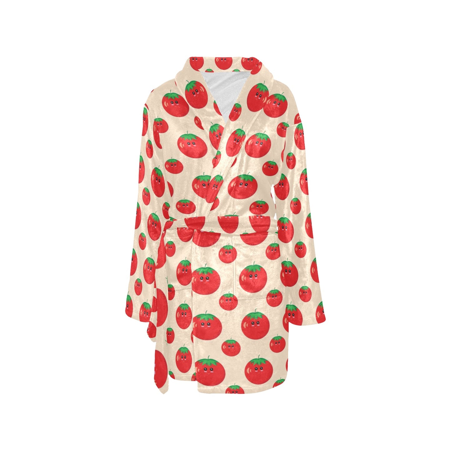 Tomato Print Design LKS308 Women's Fleece Robe