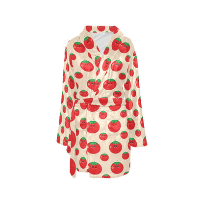 Tomato Print Design LKS308 Women's Fleece Robe