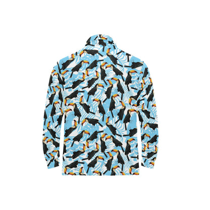 Toucan Print Design LKS303 Long Sleeve Polo Shirt For Men's