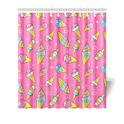 Ice Cream Pattern Print Design IC04 Shower Curtain