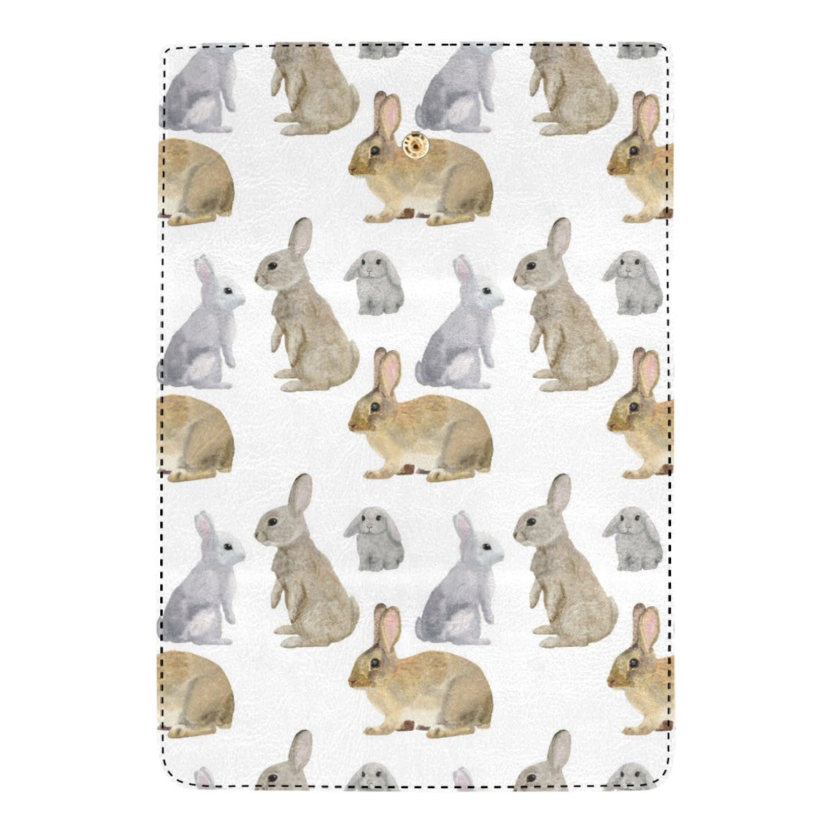 Rabbit Pattern Print Design 02 Women's Trifold Wallet