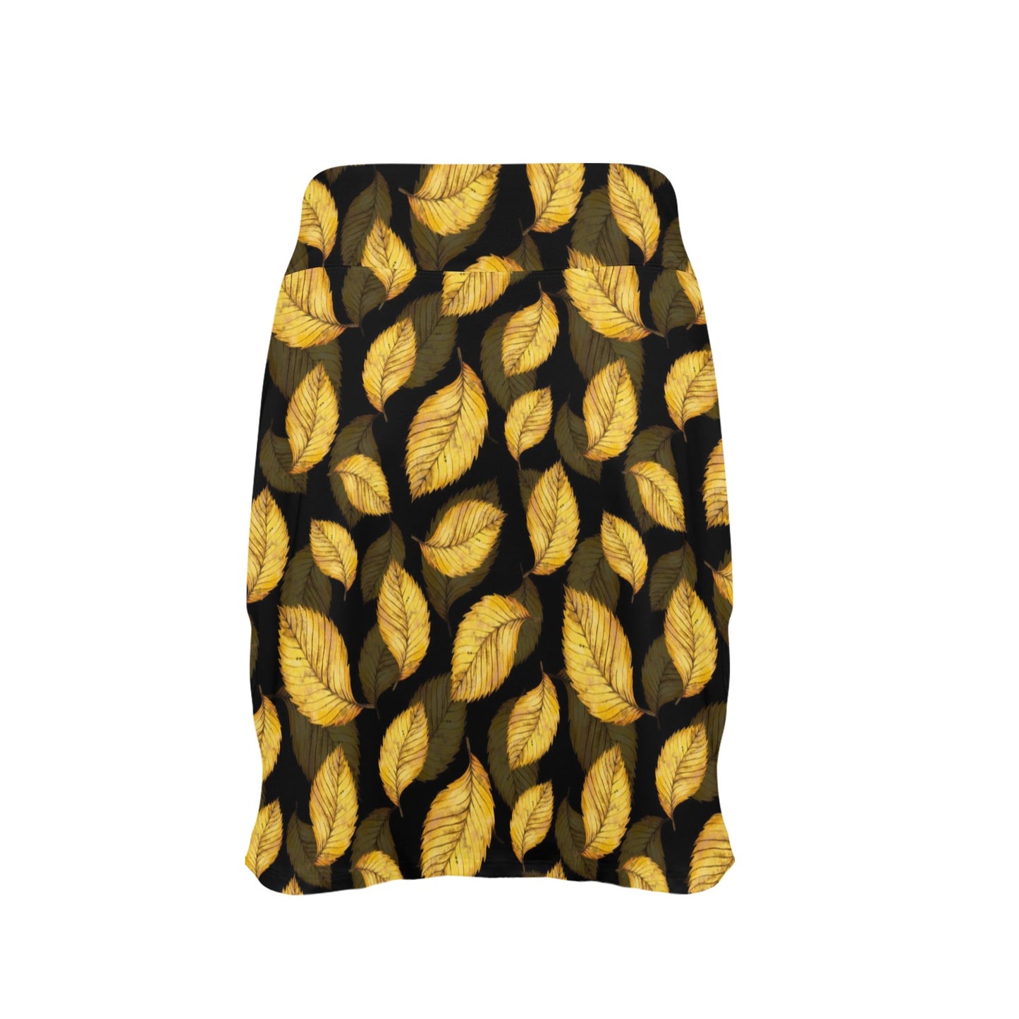 Elm Leave Summer Print Pattern 17" Golf & Pickleball Skort with Pockets