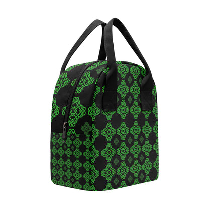 Celtic Knot Green Neon Design Insulated Lunch Bag