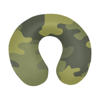 Military Camouflage Pattern Print Design 02 U-Shaped Travel Neck Pillow