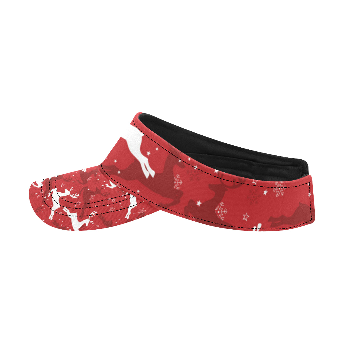 Reindeer Red Pattern Print Design 01 Unisex Sun Visor