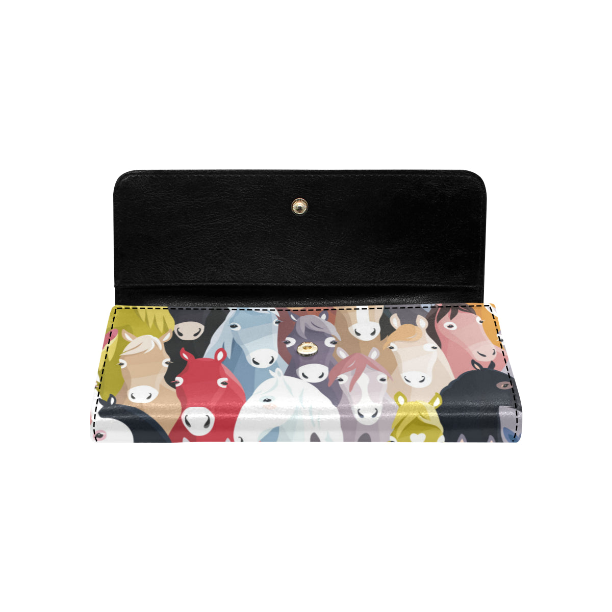 Colorful Horse Pattern Women's Trifold Wallet