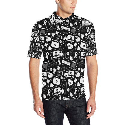 Medical Pattern Print Design 01 Men Polo Shirt
