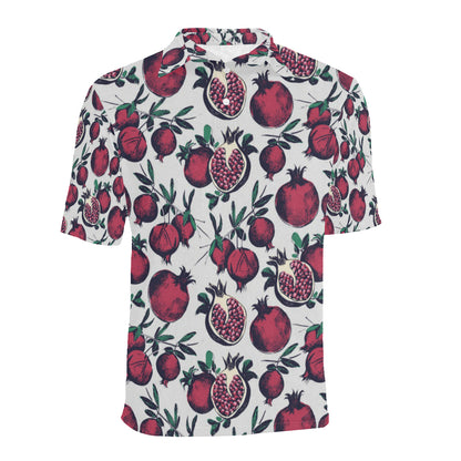Pomegranate Pattern Print Design PG01 Men Polo Shirt