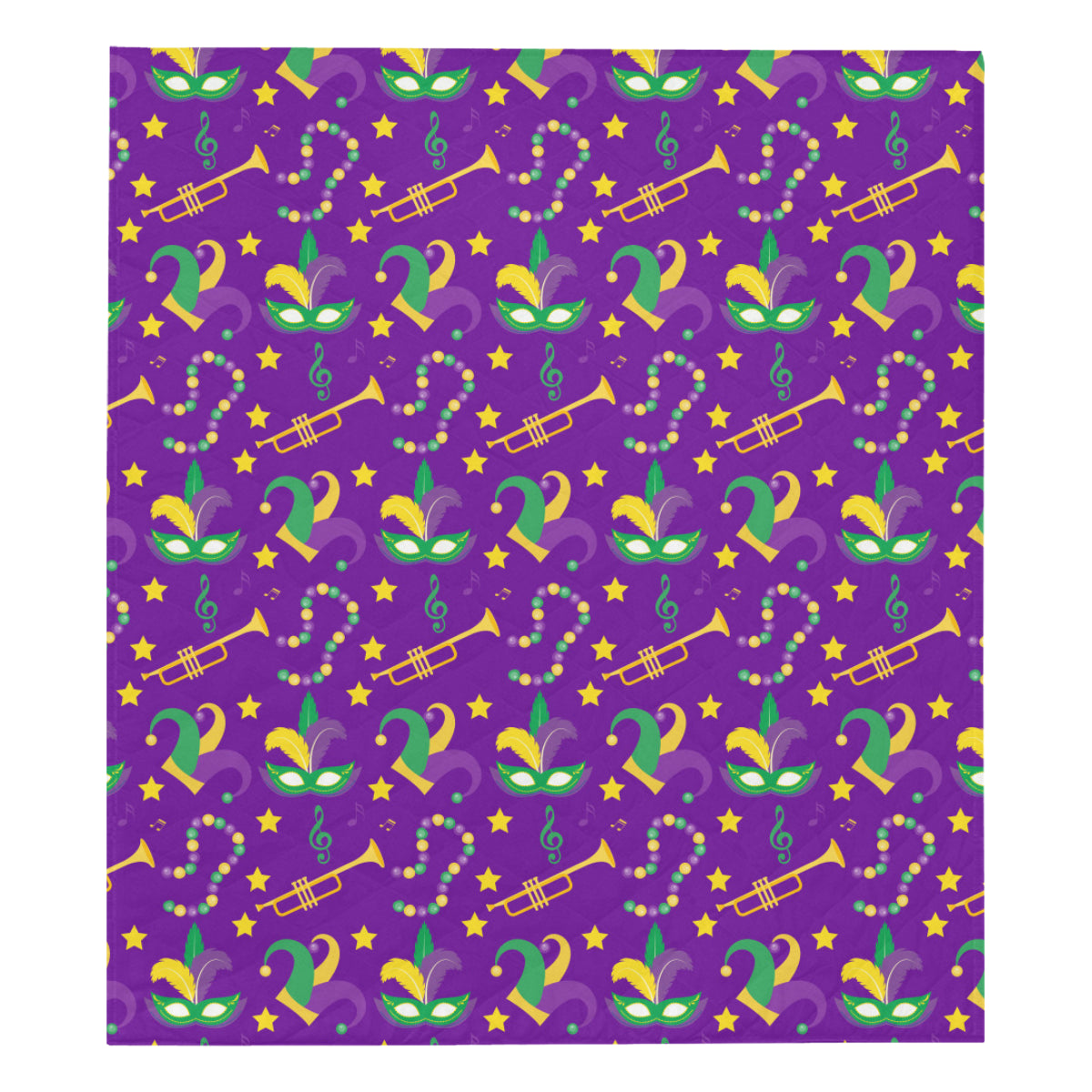 Mardi Gras Pattern Print Design 06 Premium Quilt