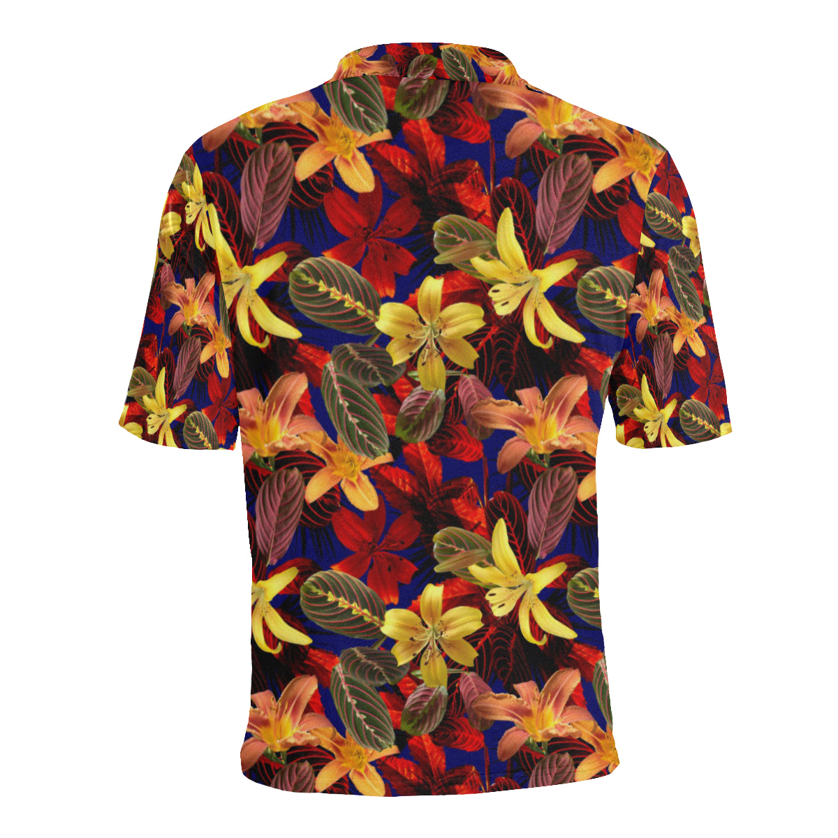 Lily Pattern Print Design LY014 Men Polo Shirt