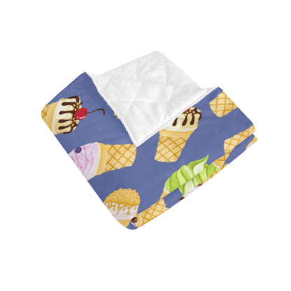 Ice Cream Pattern Print Design IC03 Premium Quilt
